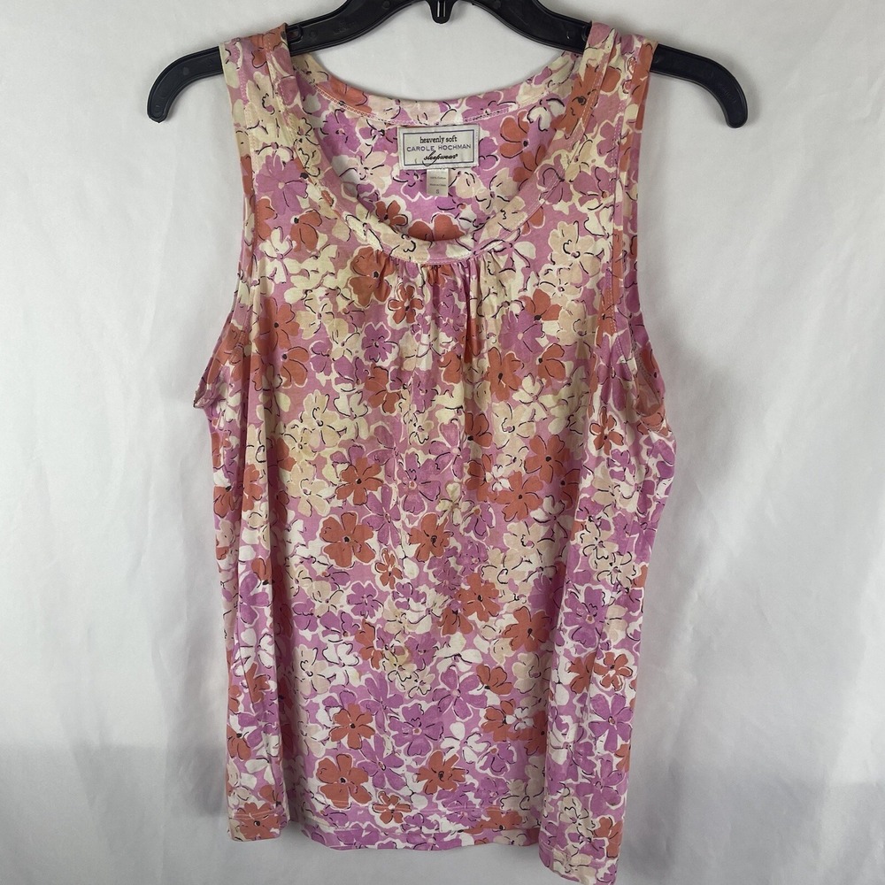 Heavenly Soft Sleepwear Carole Hochman Womens S Cotton Sleepshirt Pink Floral